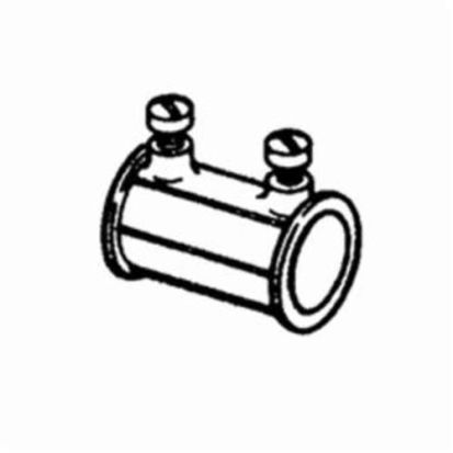 Bridgeport® 240-DC Set Screw Conduit Coupling, 1/2 in, For Use With EMT Conduit, Die Cast Zinc, Ball Burnished/Mirror Smooth