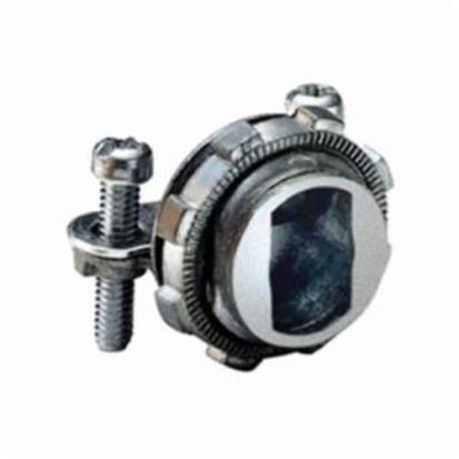 Bridgeport® 566-DC2 Conduit Connector, 1/2 In Trade, 0.44 To 0.53 In Cable Openings, For Use With 12/2 To 10/3 AWG AC/MC/MCI-A/NM-B Cable, Die Cast Zinc, Ball Burnished/Mirror Smooth