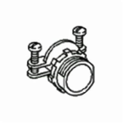 Bridgeport® 650-DC2 Conduit Connector, 3/8 in Trade, For Use With Non-Metallic Cable, Die Cast Zinc, Ball Burnished/Mirror Smooth