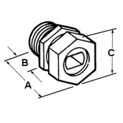 Bridgeport® 766-4N Service Entrance Watertight Cable Connector, 2 in Trade, 1.1 to 1.75 in Cable Openings, Die Cast Zinc, Ball Burnished/Mirror Smooth
