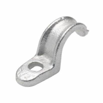 Bridgeport® 902-AL 1-Hole Pipe Strap, 3/4 in, For Use With IMC/Rigid Conduit, Aluminum, Plain