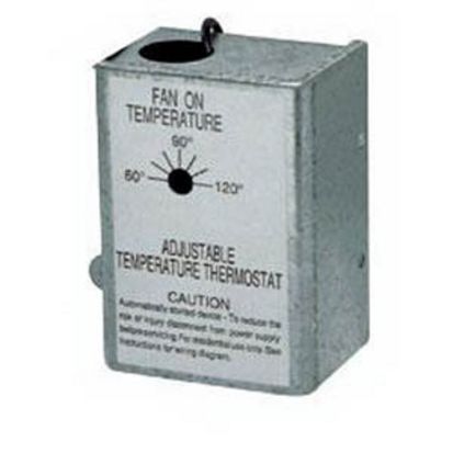 Broan NuTone® RFTH95 Adjustable Powered Attic Ventilator Thermostat, Automatic SPST