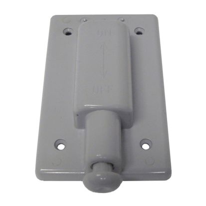 CANTEX 5133335 Non-Metallic Plunger Switch Cover, 6-1/4 in L x 3 in W, Weatherproof Cover, PVC