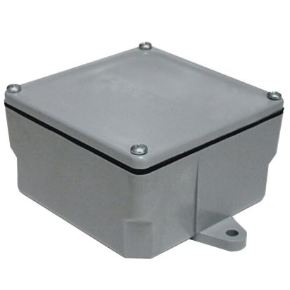 CANTEX 5133707 Molded Non-Metallic Junction Box, 4 x 4 x 6 in, 91 cu-in Capacity, PVC
