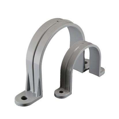 CANTEX 5133734 2-Hole U-Shaped Pipe Strap, 1-1/2 in, For Use With SCH40 and SCH80 Conduit, PVC