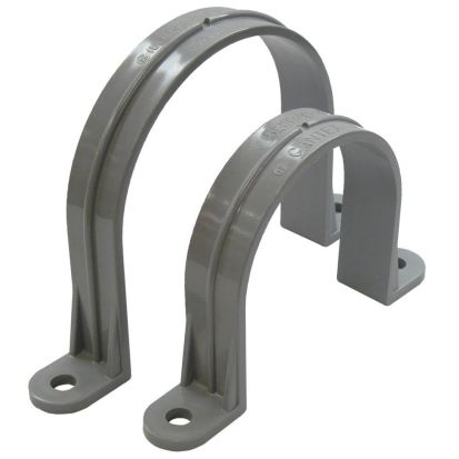 CANTEX 5133735 2-Hole U-Shaped Pipe Strap, 2 in, For Use With SCH40 and SCH80 Conduit, PVC