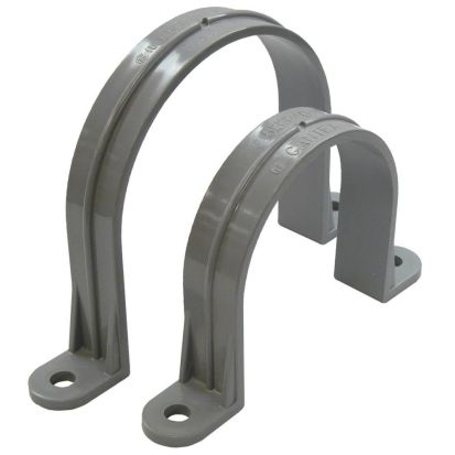 CANTEX 5133353 2-Hole U-Shaped Pipe Strap, 4 in, For Use With SCH40 and SCH80 Conduit, PVC