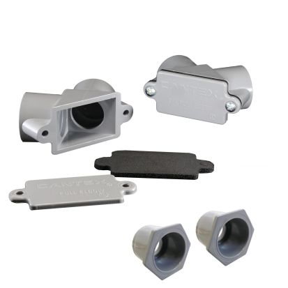 CANTEX 5240102 Pull Elbows, 3/4 x 1/2 in Trade, 90 deg, PVC