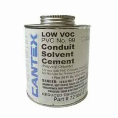 CANTEX 7210412 Fast Dry Conduit Solvent Cement, 1 pt, Clear