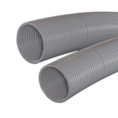 CANTEX A90CAG1 UT-Flex Corrugated Plain End Utility PVC Conduit, 2 in Trade, 2.045 in ID x 2-3/8 in OD, 250 ft/Spool L, PVC