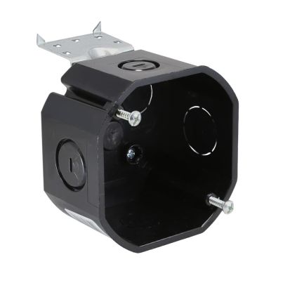 CANTEX EZ BOX EN20CB Ceiling Box With L-Bracket, Polycarbonate, 20.3 cu-in, 6 Knockouts, 2.2 in H x 3.76 in W x 2.0625 in D