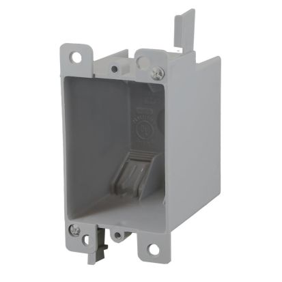 CANTEX EZ-Box EZ14SO Outlet Box, PVC, 14 cu-in Capacity, 1 Gangs, 4 Knockouts