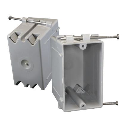 CANTEX EZ-Box EZ23SN Outlet Box With Nails, PVC, 23 cu-in Capacity, 1 Gangs, 4 Outlets, 4 Knockouts