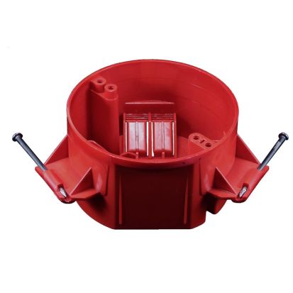 CANTEX EZ BOX EZ20CNA Non-Metallic Alarm Ceiling Box With Wire Clamp, Nail, Polycarbonate, 20 cu-in, 3.83 in L x 3.5 in W x 2.3 in H