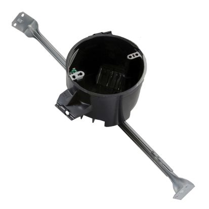 CANTEX EZ25CHG-HW EZ-Box Heavy Wall Ceiling Box With Ground Lug, Hanger Bar, Wire Clamp, Polycarbonate, 25 cu-in Capacity, 4 in W x 3 in D x 4 in H