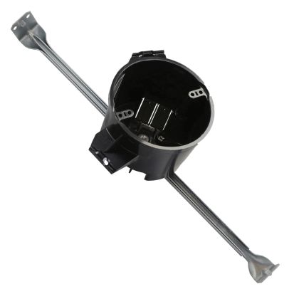 CANTEX EZ25CH-HW EZ-Box Heavy Wall Ceiling Box With Hanger Bar, Wire Clamp, Polycarbonate, 25 cu-in Capacity, 4 in W x 3 in D x 4 in H