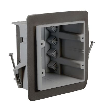 CANTEX EZ36DN-RG EZ-Box Vaporproof Box With Gasket, Wire Clamp, PVC, 36 cu-in Capacity, 2 Gangs, 4 in W x 3.3 in D x 3.6 in H