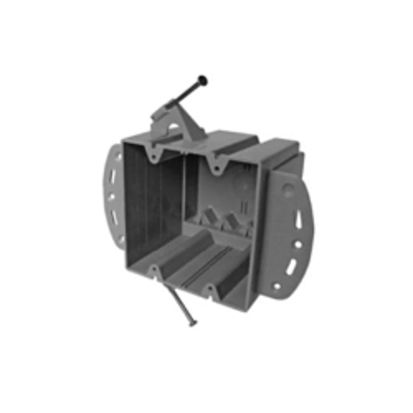 CANTEX EZ-Box EZ48DN Residential Gang Box With Nails, PVC, 48 cu-in Capacity, 2 Gangs