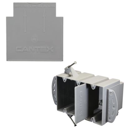 CANTEX EZ BOX EZLVD Low Voltage Non-Conductive Box Divider, 3.87 in W, PVC, For Use With EZ48DN, EZ48DNZ, EZ48DNU, EZ74TN, EZ74TNZ and EZ74TNU 2-Gang Deep Box, Low Voltage, Communication Device, 2 and 3-Gang PVC Electrical Box