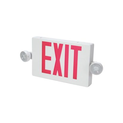 Cooper Lighting Sure-Lites Emergency APCH7G Combination Universal Emergency Exit Lamp, LED Lamp, 0.78/1.68 W Fixture, 120/277 VAC, Textured Housing, EXIT Legend