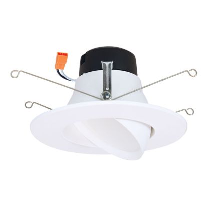 Cooper Lighting Metalux LA56069301EWH 5 in. and 6 in. White LED Adjustable Gimbal Trim