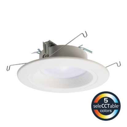 Cooper Lighting HALO RL56069S1EWHR RL56 SELECTABLE DESIGNER TRIM 5/6 INCH LED RETRO FIT