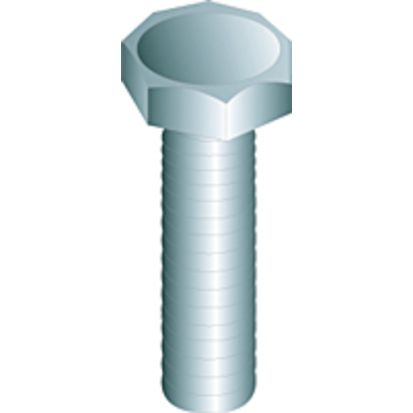 Cully™ 55812J Full Thread Machine Bolt, 1/2-13, Carbon Steel, #2, Zinc Plated