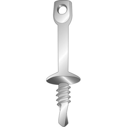 Minerallac® Cully™ 59251 Acoustical Eye Tek Screw, Imperial, 1/4 in, 2 in OAL, Steel, Zinc Plated