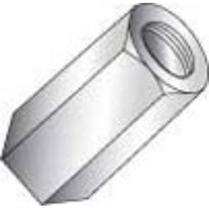 Minerallac® Cully™ 59606J Hex Coupling Nut, Imperial, 3/8-16, Steel, Zinc Plated