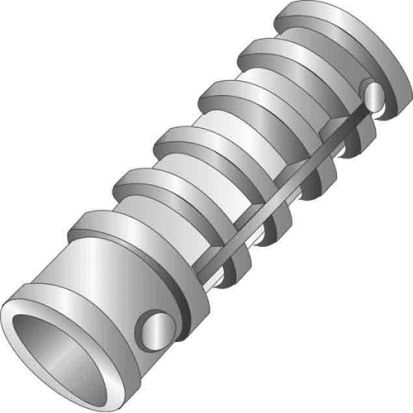 Minerallac® Cully™ 60602 2-Piece Short Lag Screw Shield, 1/4 in Dia, 1 in OAL, 1/2 in Drill, Zinc