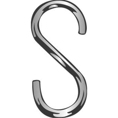Minerallac® Cully™ 70024J S-Hook, 1-1/2 in L, Steel, Zinc Plated