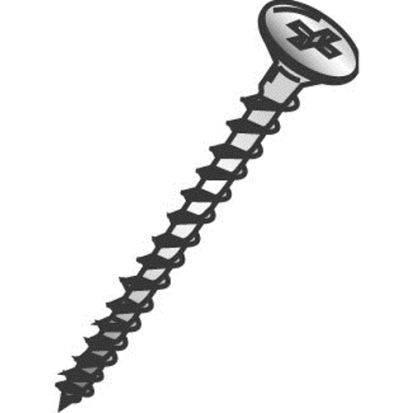 Minerallac® Cully™ 79616J Drywall Screw, Imperial, #6-18, 1 in OAL, Bugle Head, Black Phosphate, Sharp Point, Phillips® Drive