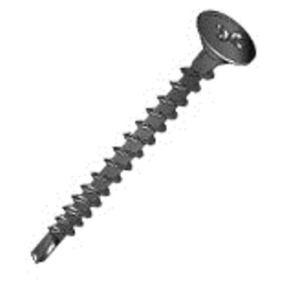 Minerallac® Cully™ 79630J Drywall Tek Screw, Imperial, #6-18, 1-7/8 in OAL, Bugle Head, Black Phosphate, Drill Point, Phillips® Drive