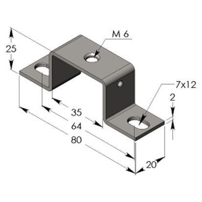 E-RAIL 100.251 BSB25 25MM E BRACKET