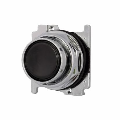 EATON Cutler-Hammer Series 10250T101-3 Heavy Duty Oil/Watertight Non-Illuminated Pushbutton With Oil Impregnated Flax Packing and Sealing Gasket, 30.5 mm, 2NC Contact, Black
