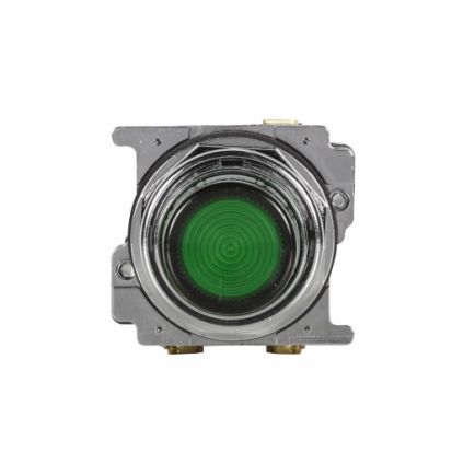 Eaton 10250T397LGD24-1 Assembled Full Voltage Heavy Duty Oiltight/Watertight Illuminated Pushbutton, 30.5 mm, 1NO-1NC Contact, Green