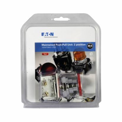 EATON Cutler-Hammer Series 10250T5B62-1X Heavy Duty Non-Illuminated Push-Pull Switch, 40 mm, 1NO-1NC Contact, Push/Pull Operator, Red