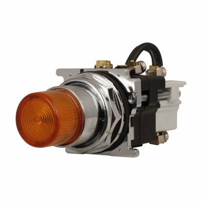 Eaton 10250T74NA Heavy Duty Oil/Watertight PresTest Actuator Indicating Light With Thread Impression, 120 VAC