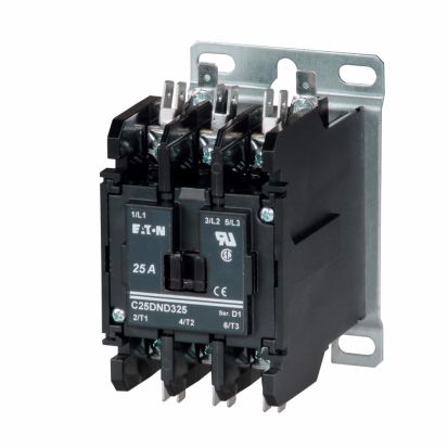 EATON Cutler-Hammer Series C25DND230A D Frame Definite Purpose Control Contactor, 110/120 VAC V Coil, 30 A, 2 Poles