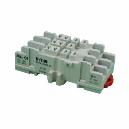 Eaton D5PA2 Socket, 600 VAC/125 VDC, 15 A, For Use With D5 Series Relay and TR Timer, 3 Poles