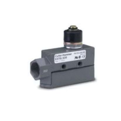 Eaton E47BLS06 Enclosed Precision Switch, 250 VAC, 30 VDC, 6/15 A, Booted Plunger Actuator, SPDT Contact, 1 Pole