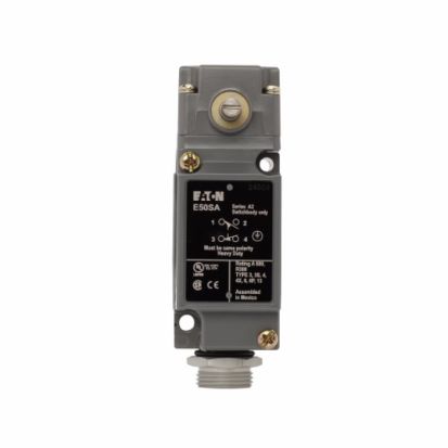 EATON Cutler-Hammer Series E50AR1P5 Assembled Heavy Duty Mini Standard Limit Switch, 240 VAC, 250 VDC, 1/10 A, Side Rotary Actuator, 1NO-1NC Contact, 1 Poles