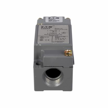 Eaton E50SA 1-Pole Limit Switch Body, 1NO-1NC, For Use With E50 Heavy Duty Plug-In Limit Switch, 10 A at 12 VAC, 1 A at 125 VDC, NEMA 1/3/3S/4/4X/6/6P/13/IP67 Enclosure