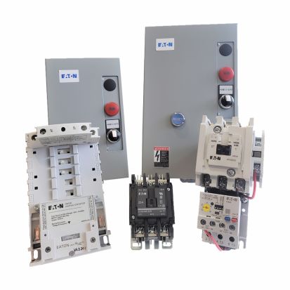 EATON Cutler-Hammer Series ECL03C1A6A Type CN35 A202 Electrically Held Enclosed General Purpose Non-Combination Lighting Contactor, 110/120 VAC V Coil, 30 A, 1NO Contact, 6 Poles