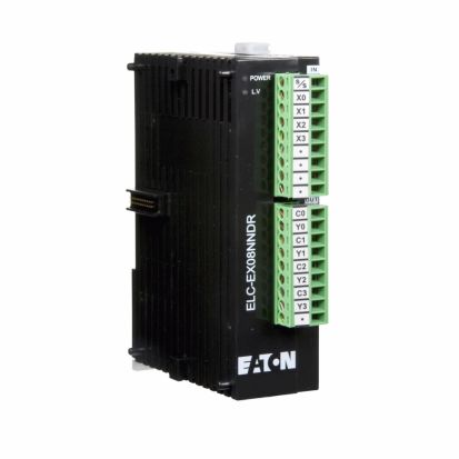 EATON Cutler-Hammer Series ELC-EX08NNDR Right Side Bus Digital Expansion Module, 24 VDC, 70 mA, 8 Inputs, 8 Outputs