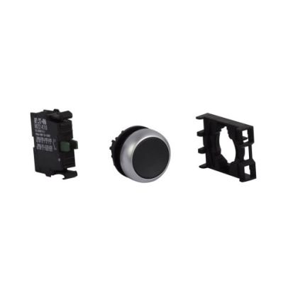 Eaton RMQ-Titan® M22-D-S-K10 Non-Illuminated Pushbutton, 22.5 mm, 1NO, Black