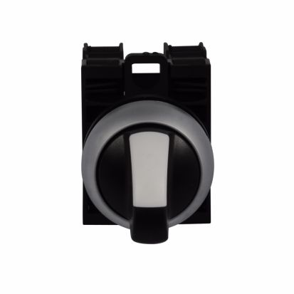 Eaton M22-WRK3-K20 M22 Non-Illuminated Selector Switch, 22.5 mm, 2NO Contact, Black/Silver