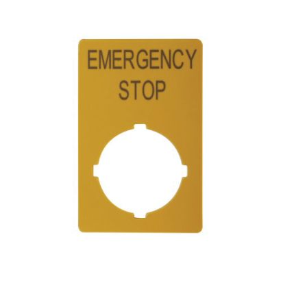 EATON Cutler-Hammer Series M22-XZK-GB99 M22 Complete Legend Plate, 1.3 in W, Rectangular Plate, Yellow Field