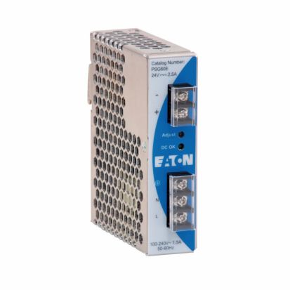 Eaton PSG120F24RM 3-Phase Power Supply, 100 to 240 VAC Input, 24 VDC Output, 960 W Power Rating, <0.5 A, DIN Rail Mount