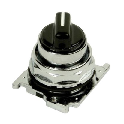 EATON Cutler-Hammer Series 10250T1311 Heavy Duty Oiltight/Watertight Non-Illuminated Selector Switch Operator With Cap, 30.5 mm, 4NO Contact, Knob Operator, 2 Positions, Black